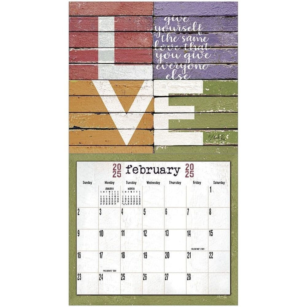 Legacy Publishing Group, Words To Livemarla Rae 2025 Wall Calendar in Words to Live By Marla Rae 2025 Calendar Printable