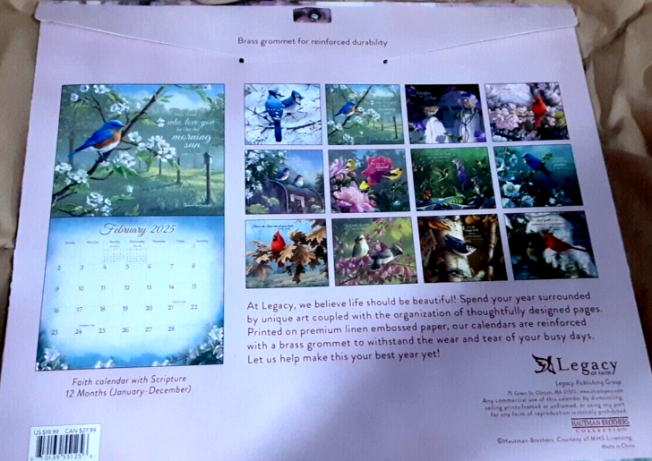 Songbirds of Faith By Hautman Brothers 2025 Calendar Printable