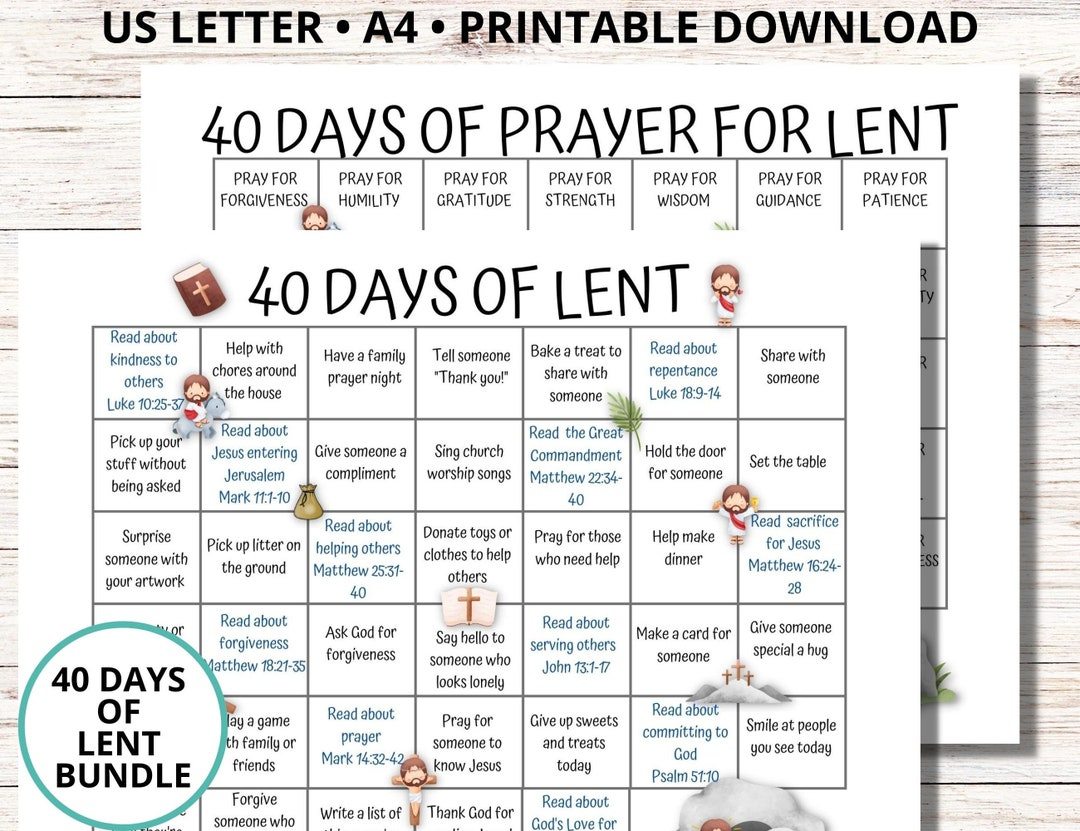 Lent Calendar 2025, 40 Days Of Prayer Lent, Lenten Calendar For regarding Prayer For Every Day 2025 Calendar Printable
