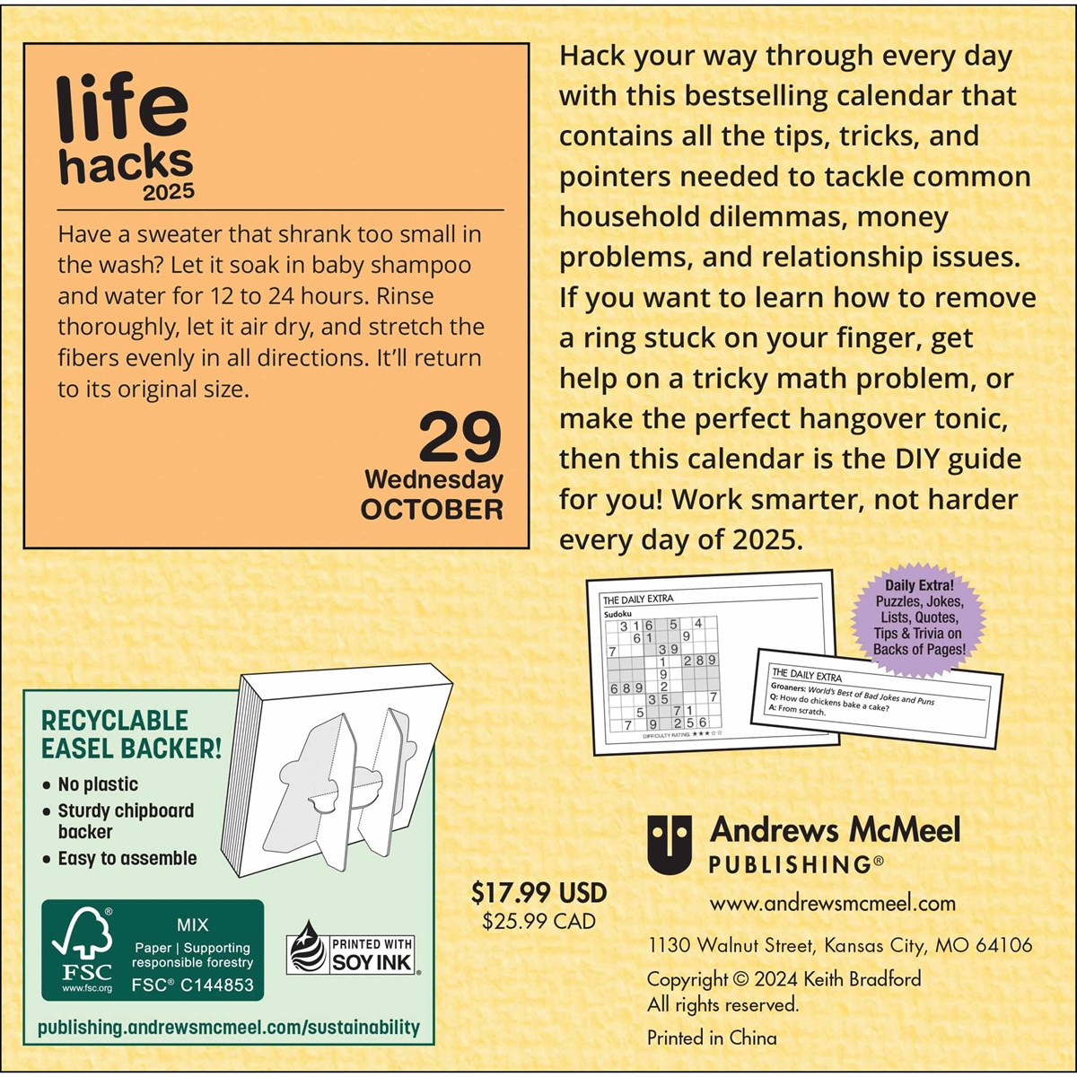 Life Hacks Desk Calendar 2025 throughout Hacks Of Life 2025 Calendar Printable