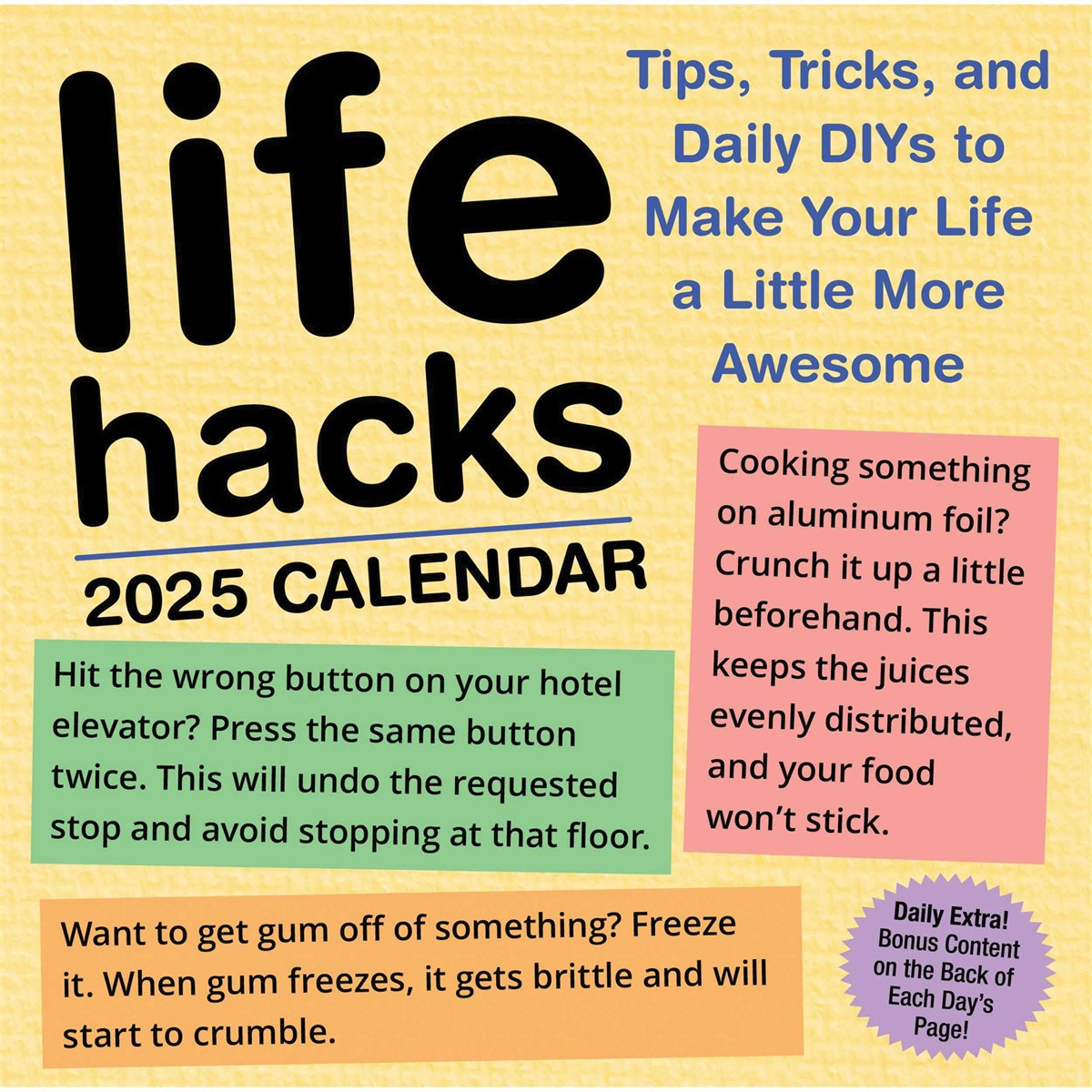Life Hacks Desk Calendar 2025 throughout Hacks of Life 2025 Calendar Printable
