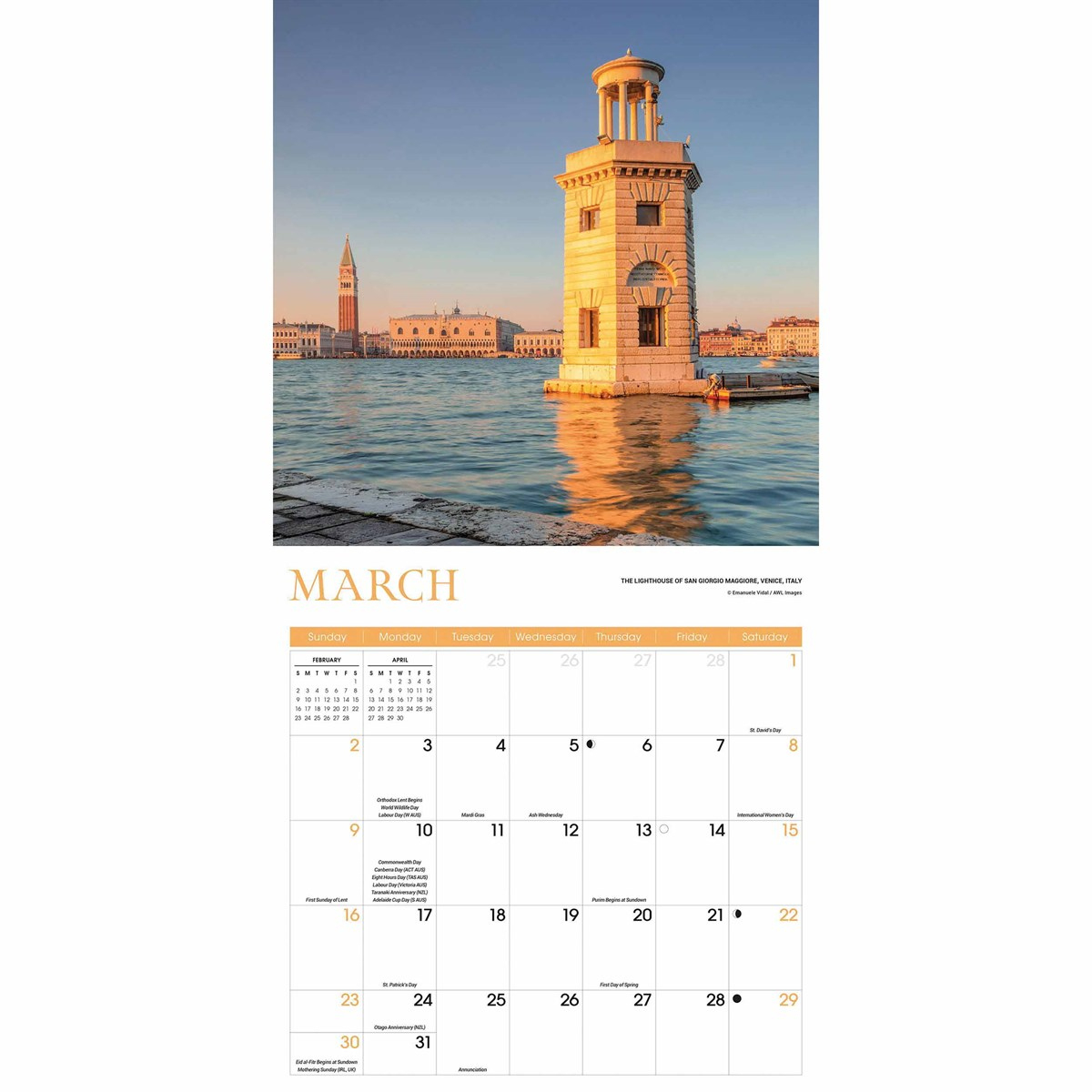 Lighthouses Calendar 2025 for Lighthouses 2025 Calendar Printable