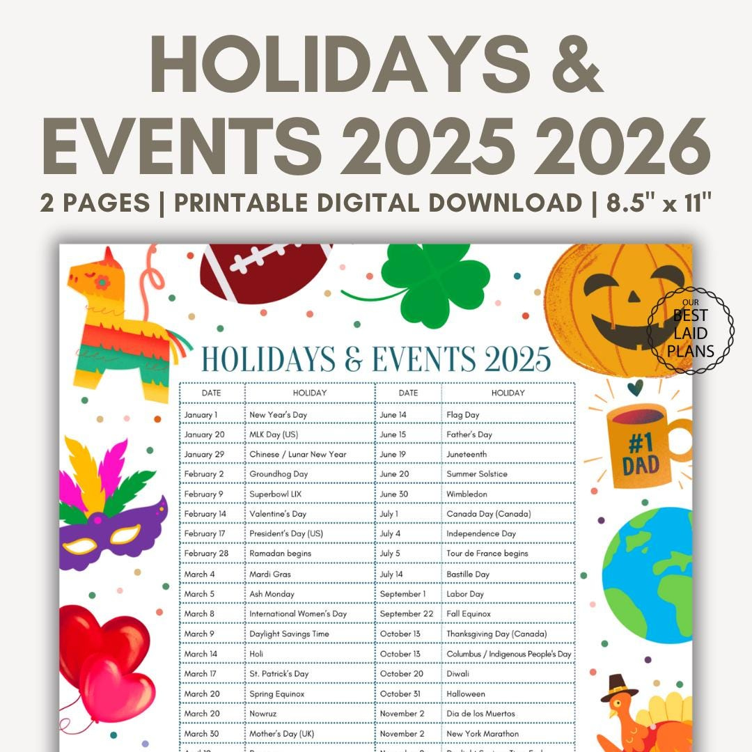 List Of Holidays 2025 Printable Pdf 2025 Events And Holidays List in New England Travel and Events 2025 Calendar Printable