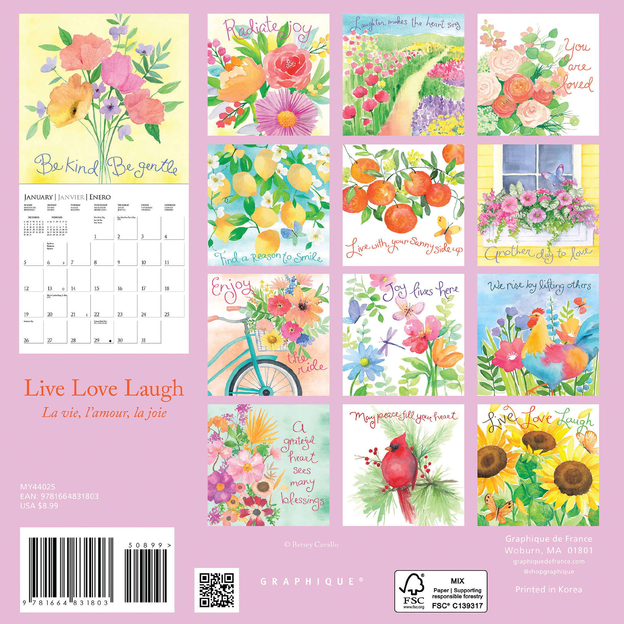Live, Laugh, Love | 2025 7 X 14 Inch Monthly Mini Wall Calendar with regard to Live Laugh Love 2025 Calendar Printable