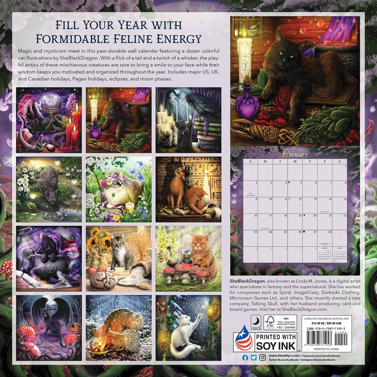 Llewellyn&amp;#039;S Magical Mystical Cats Calendar 2025 pertaining to Magical Mystical Cats 2025 Calendar Printable