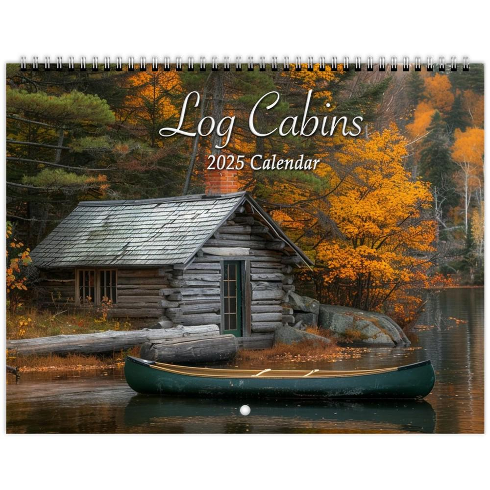 Log Cabin Wall Calendar 2025 (Us &amp;amp; Ca) - Etsy throughout Cabin View Bush 2025 Calendar Printable