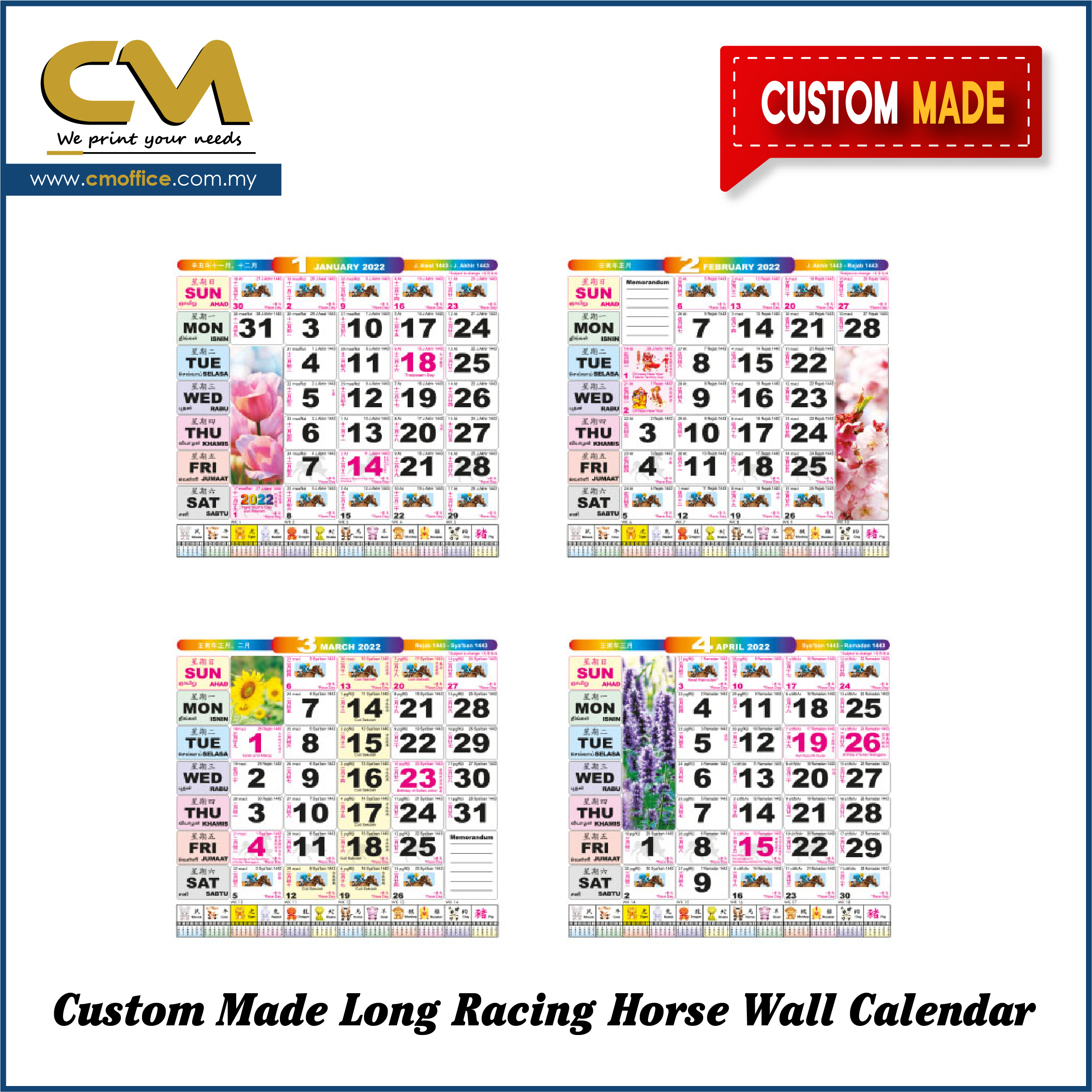 Long Racing Horse Wall Calendar 2025 – Cm Office Printing regarding Horse Racing 2025 Calendar Printable