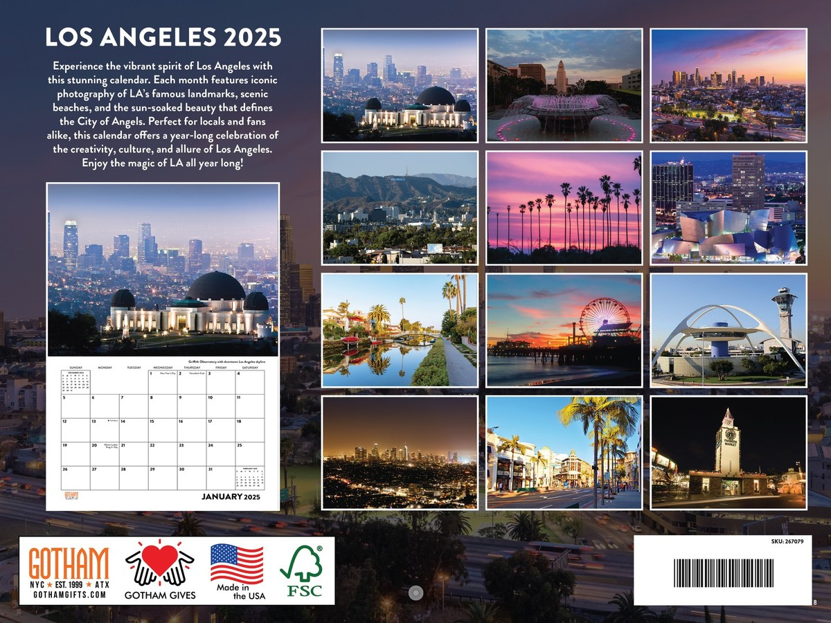 Los Angeles California City Calendar 2025 Monthly Wall Calender 12 with regard to California Travel And Events 2025 Calendar Printable