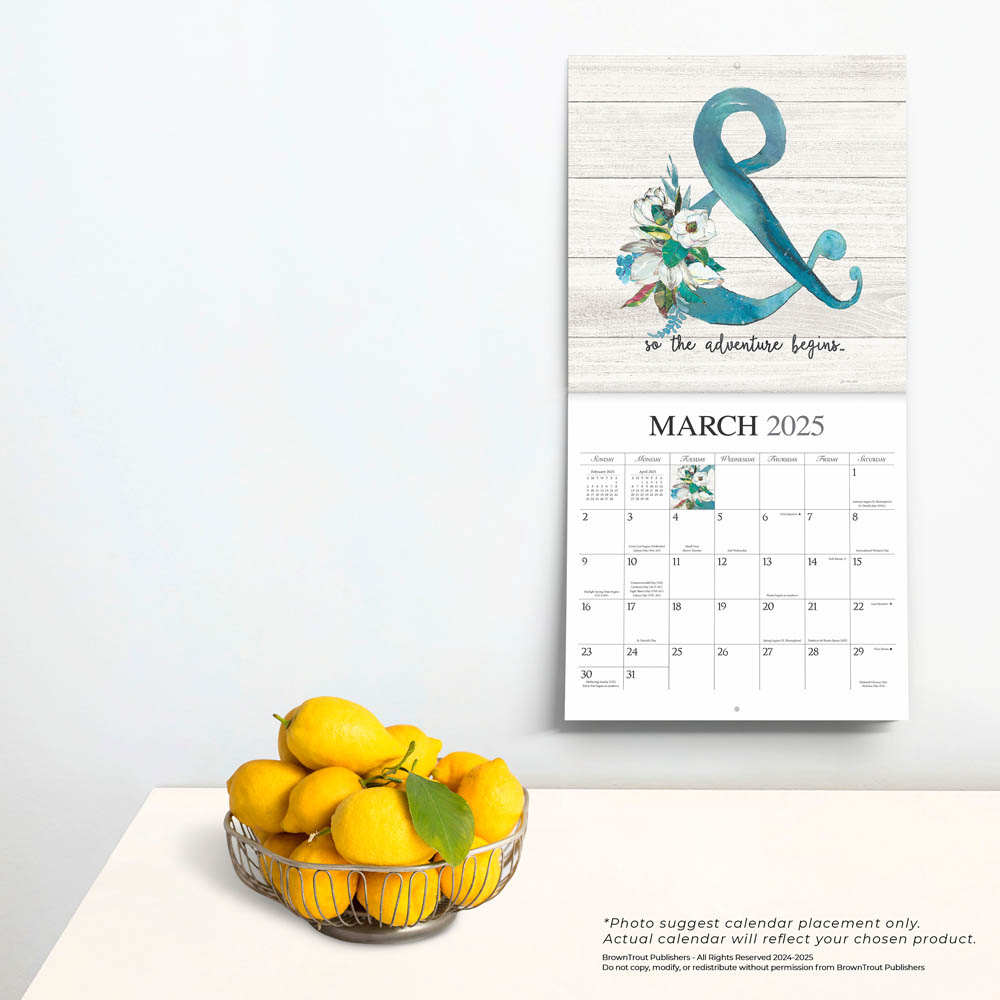 Love The Journey | 2025 12 X 24 Inch Monthly Square Wall Calendar with Love the Journey 2025 Calendar Printable