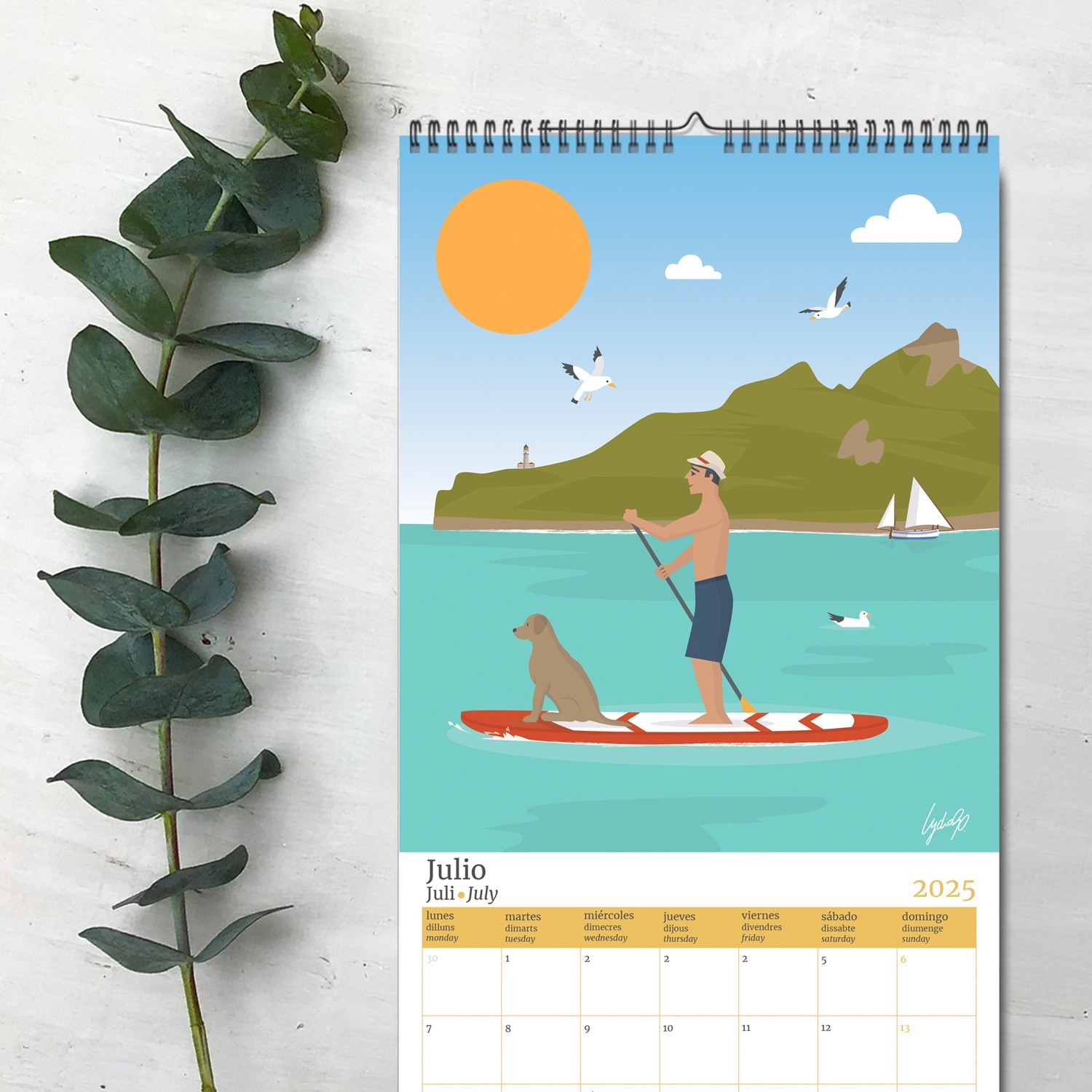 Mallorca Calendar 2025 - Inthesun, Art Prints &amp;amp; Chic Souvenirs with regard to Paddleboarding 2025 Calendar Printable