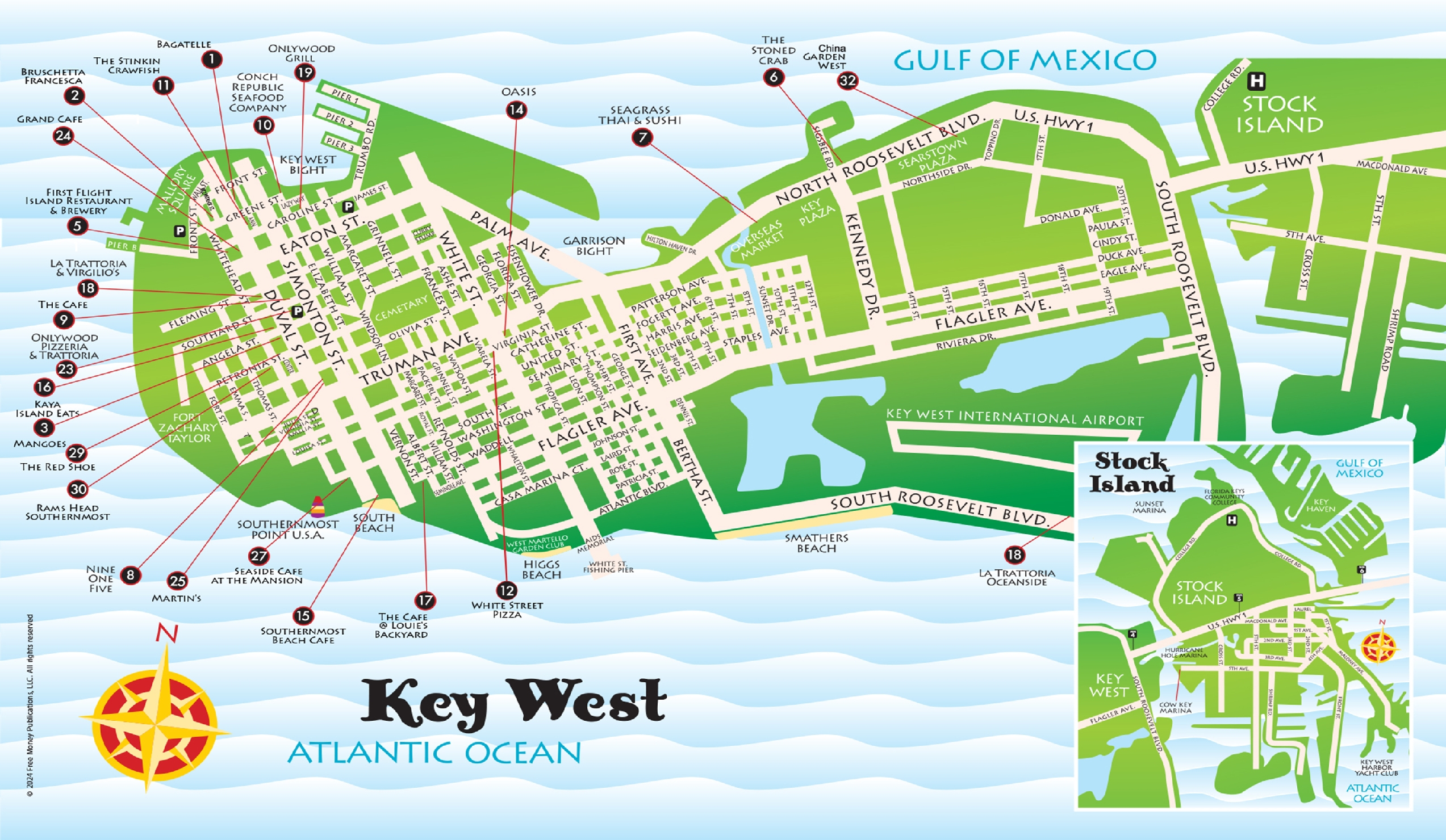 Maps, Key West / Florida Keys – Best Key West Restaurant Menus regarding Key West 2025 Calendar Printable