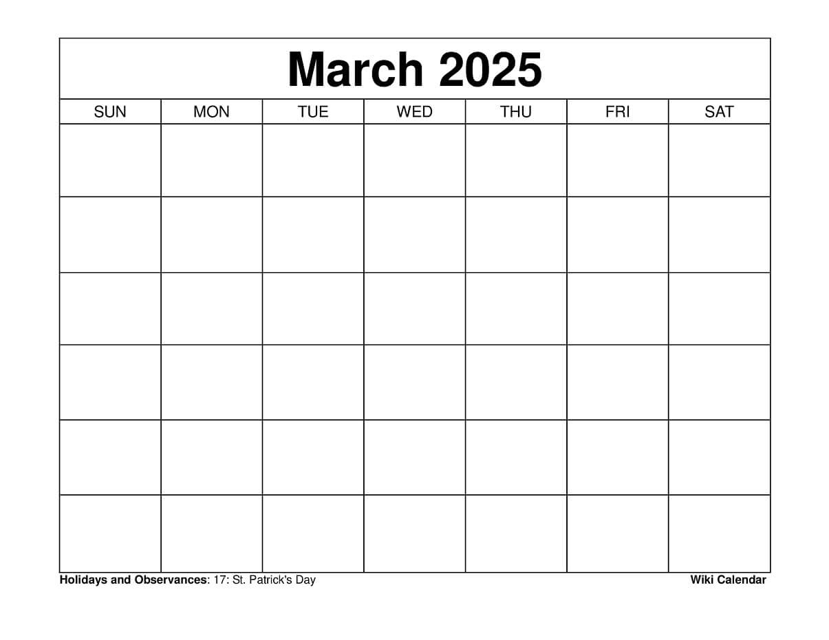March 2025 Calendar - Printable Templates &amp;amp; More pertaining to History Channel This Day In History 2025 Calendar Printable