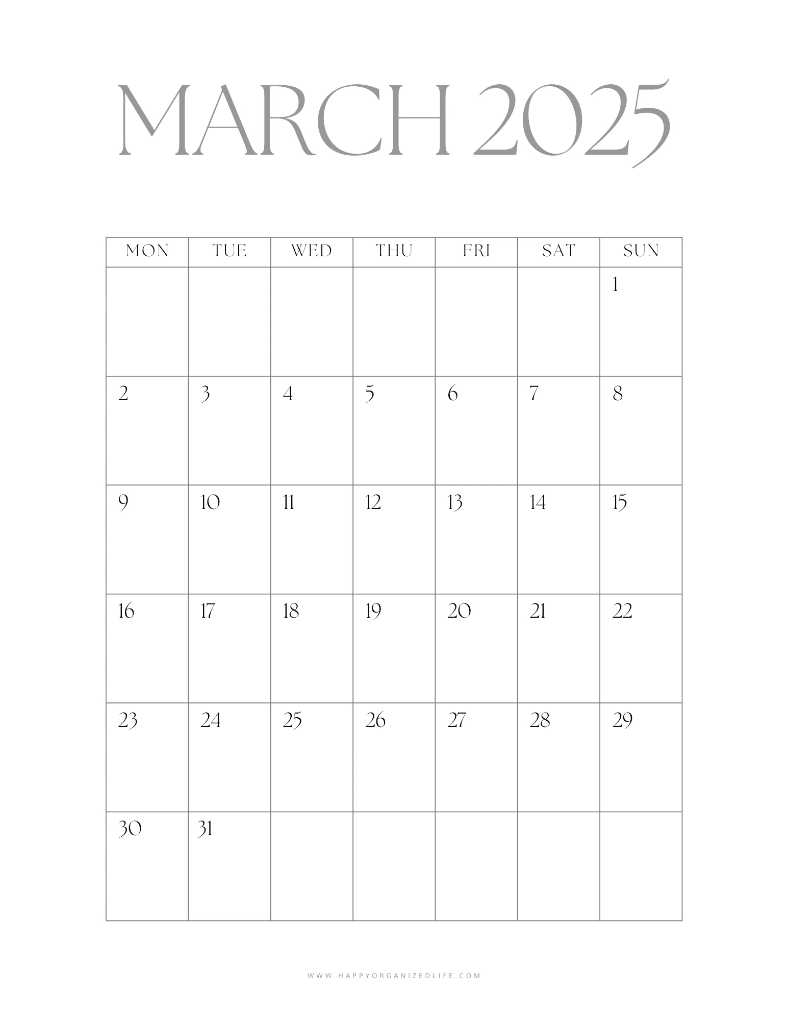 March Calendar For 2025 - 20 Free Printable Designs throughout Show Me State Missouri 2025 Calendar Printable