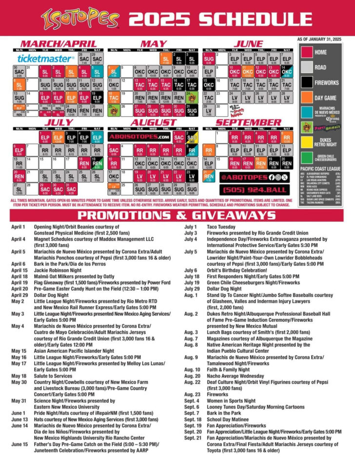 COL Wisconsin Badgers 2025 Calendar Printable