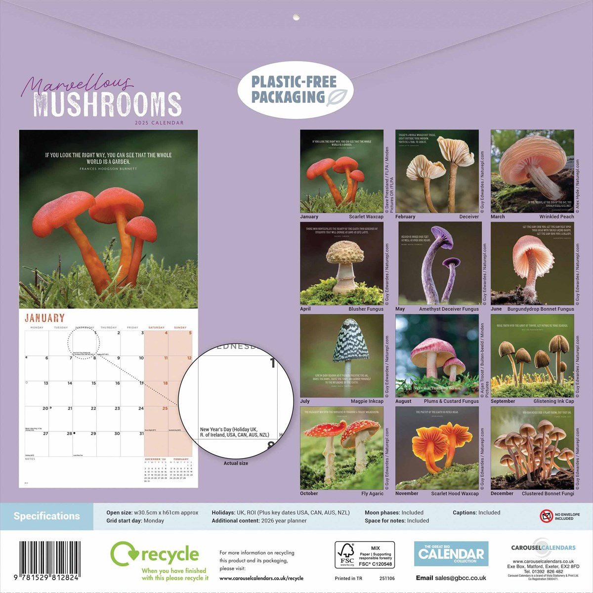 Marvellous Mushrooms Calendar 2025 with regard to Marvelous Mushrooms 2025 Calendar Printable