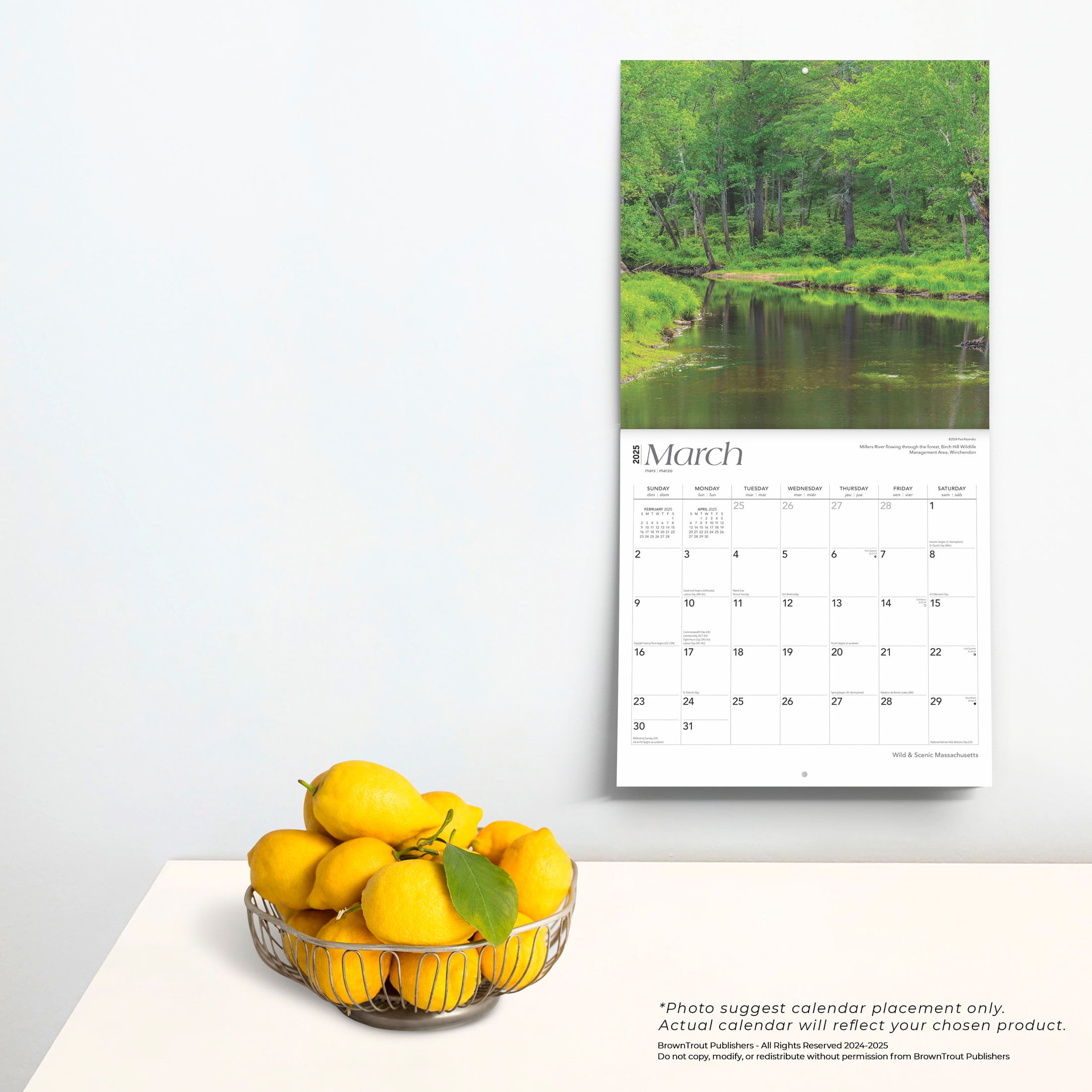 Massachusetts Wild &amp;amp; Scenic | 2025 12X24&amp;quot; (Hanging) Wall Calendar | Browntrout inside Massachusetts Wild And Scenic 2025 Calendar Printable