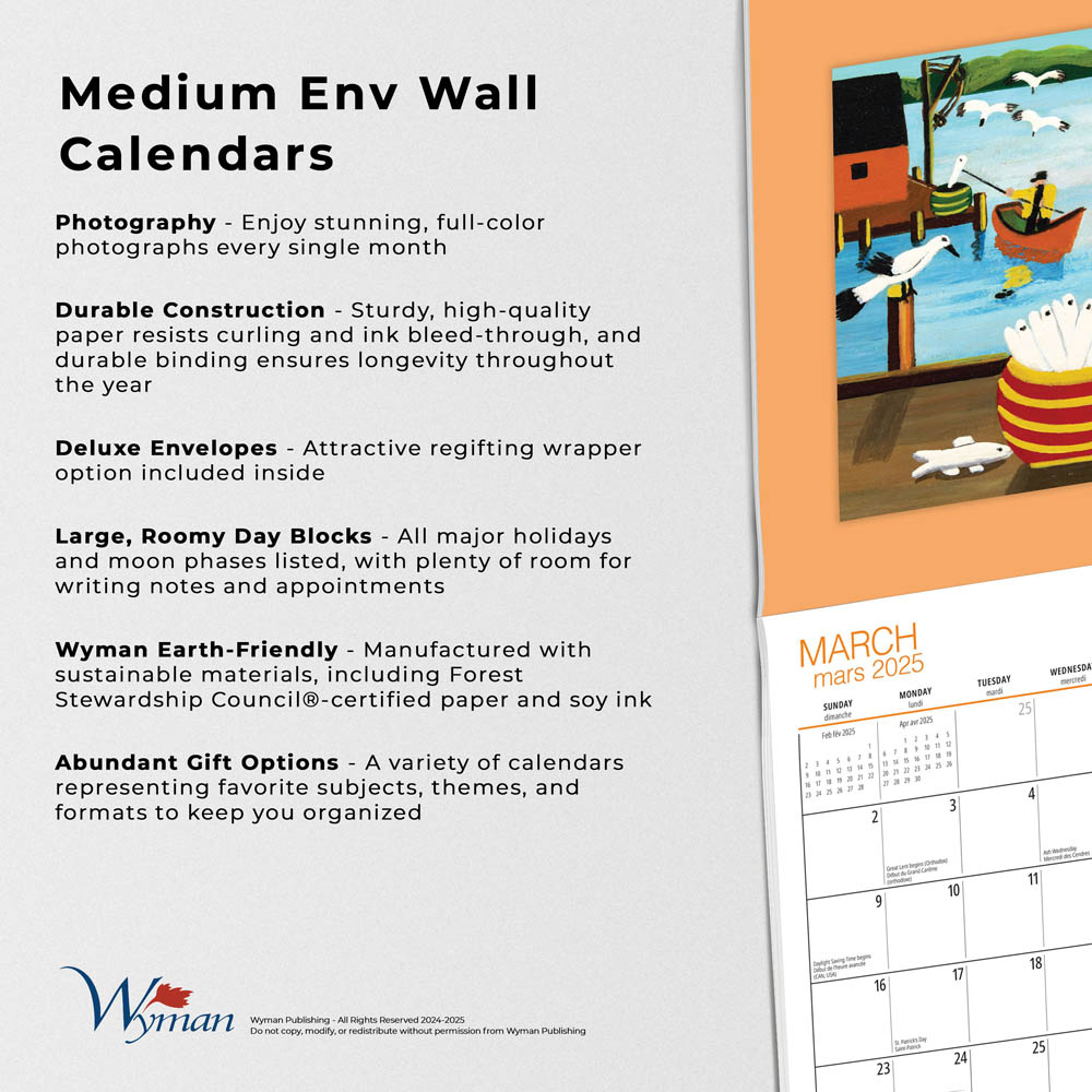 Maud Lewis Official | 2025 8.5 X 8.5 Inch Monthly Medium Wall inside Lewis 2025 Calendar Printable