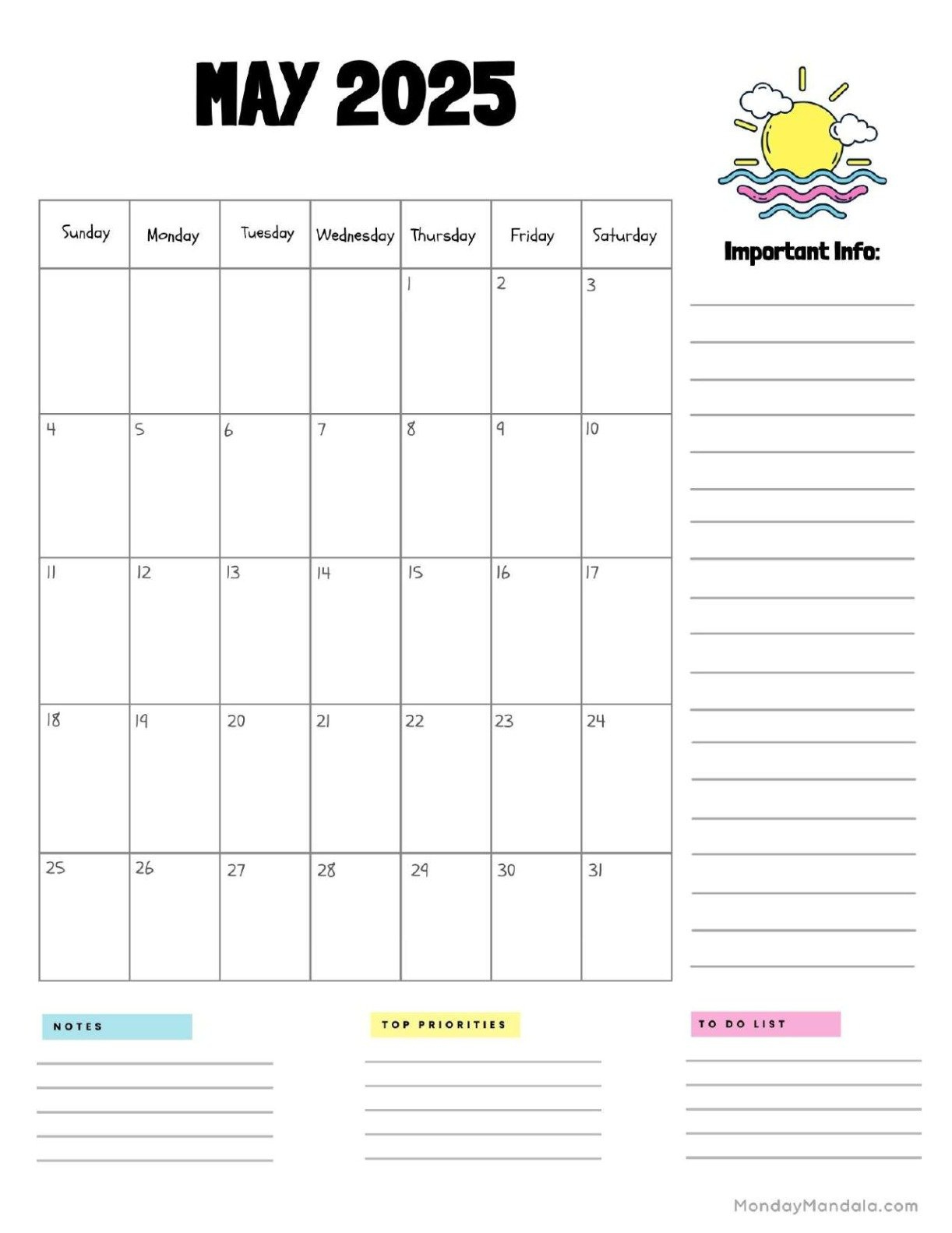 May 2025 Calendar (52 Free Pdf Printables) inside Dog Mom 2025 Calendar Printable