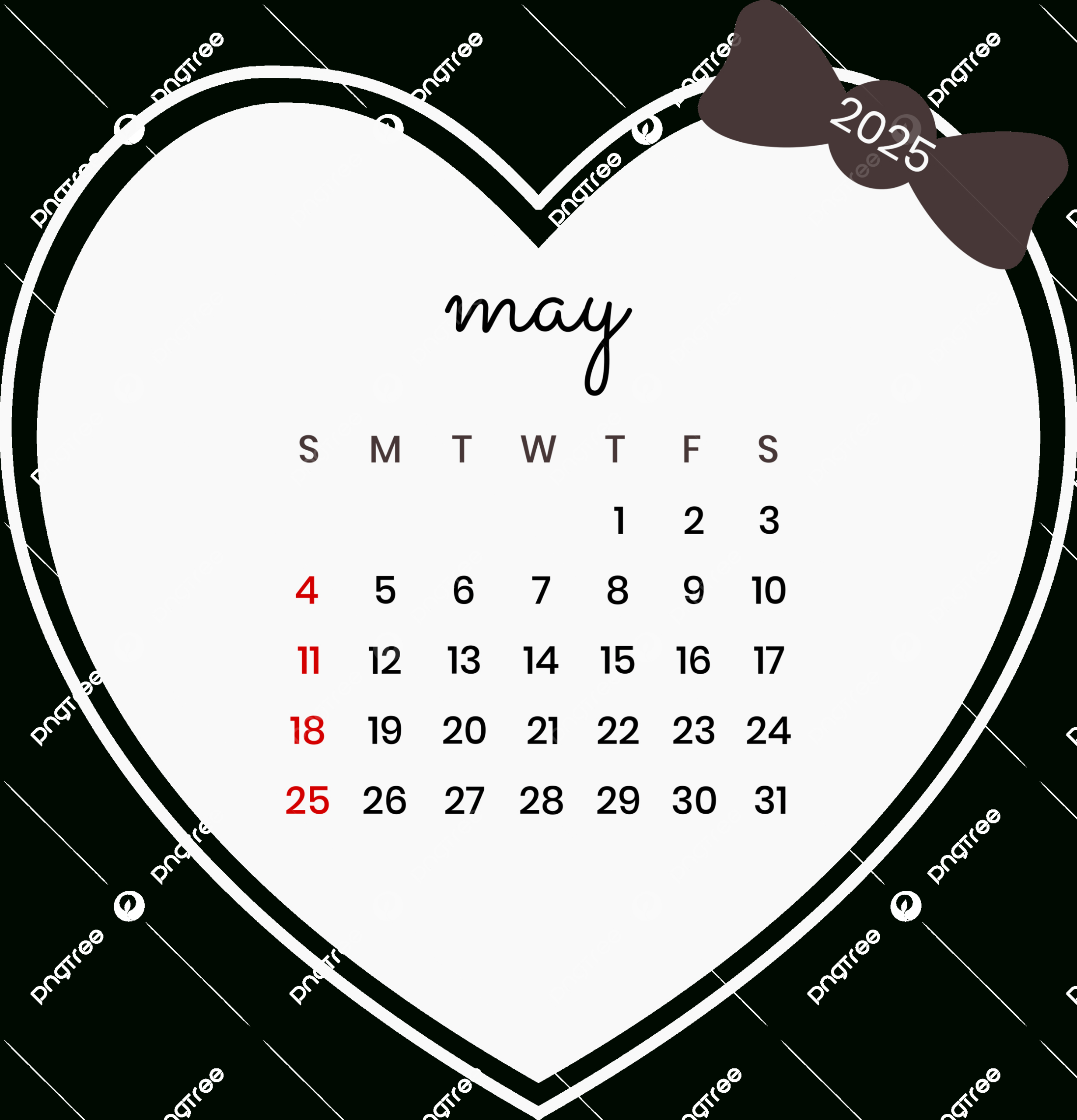 May 2025 Calendar Love Design Vector, May 2025, May Calendar inside Land That I Love 2025 Calendar Printable