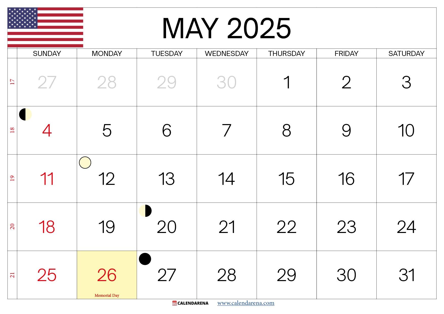 May 2025 Calendar With Holidays Usa intended for Buddhas Smile 2025 Calendar Printable