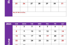 May And June 2025 Calendar Printable Pdf | Two Months Calendar for May June 2025 Printable Calendar