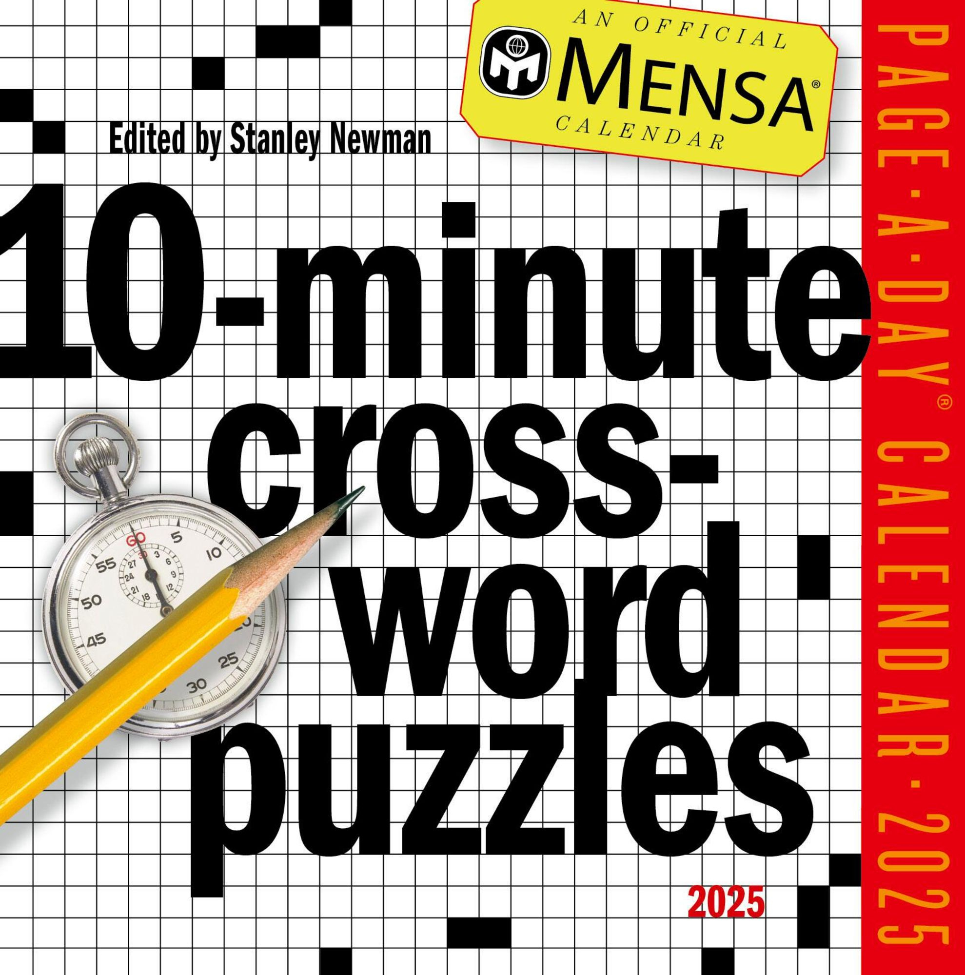 Mensa(R) 10-Minute Crossword Puzzles Page-A-Day(R) Calendar 2025 in Mensa Brain Puzzlers 2025 Calendar Printable