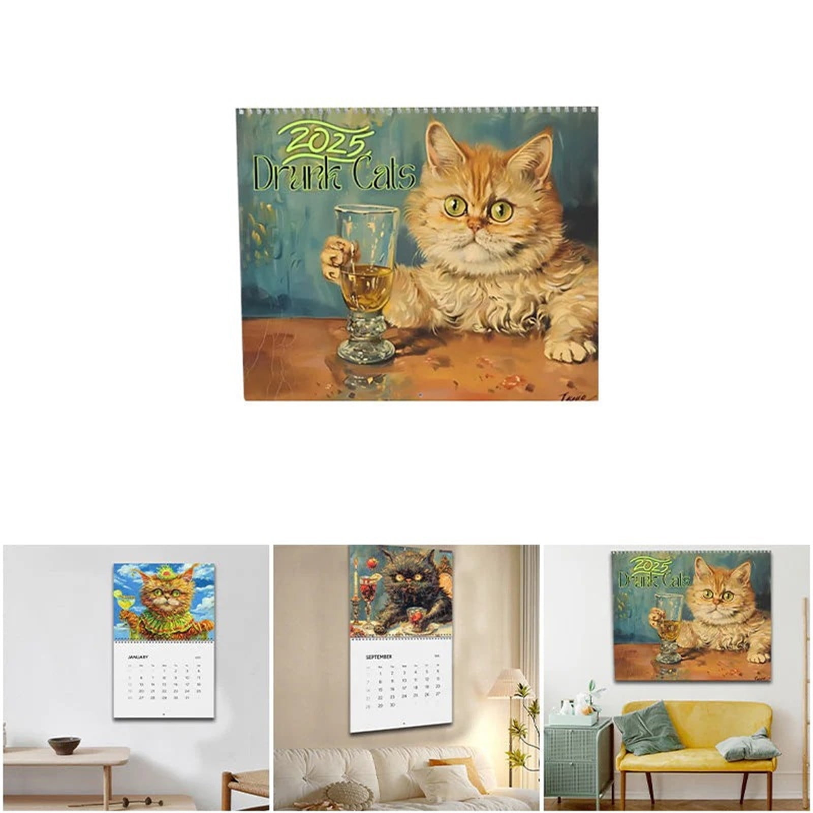 Mewvie Cats 2025 Wall Calendar - Walmart inside Mewvie Cats 2025 Calendar Printable