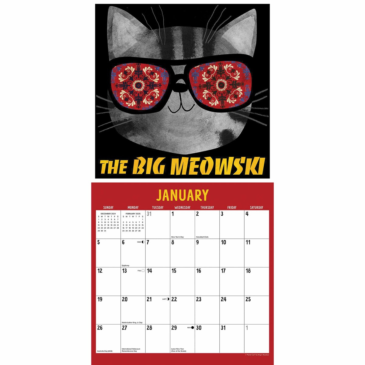 Mewvie Cats Calendar 2025 throughout Mewvie Cats 2025 Calendar Printable