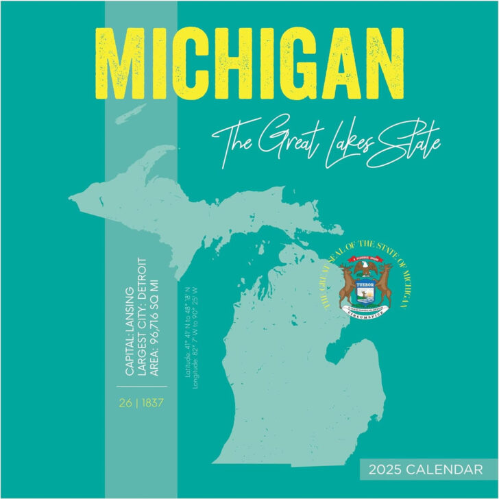 COL Michigan Wolverines 2025 Calendar Printable