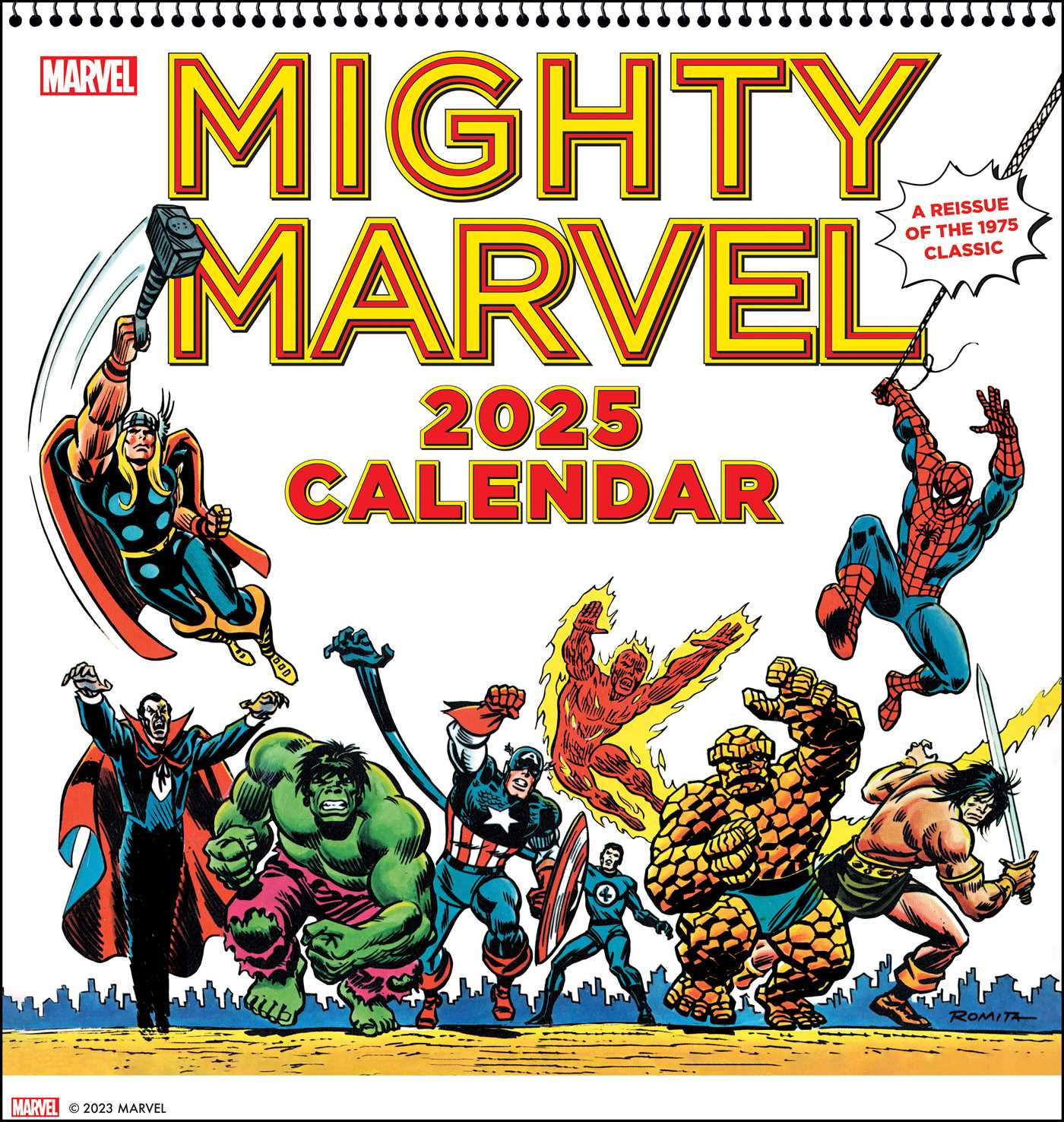 Mighty Marvel 2025 Wall Calendar - Book Summary &amp;amp; Video | Official intended for Classic Comic 2025 Calendar Printable