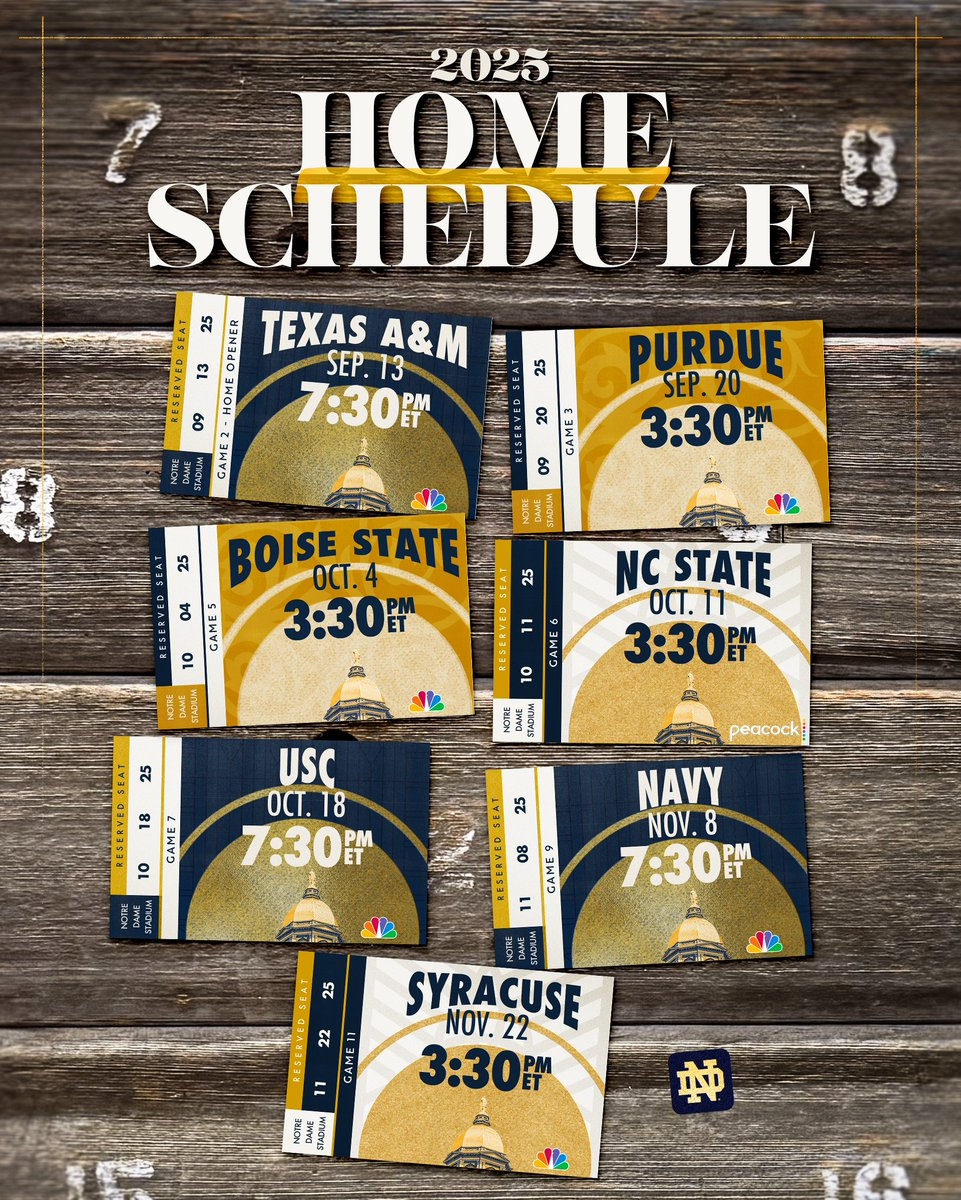 Mike Canfield (@Mcanfieldcfb) / X throughout Col Notre Dame Fighting Irish 2025 Calendar Printable