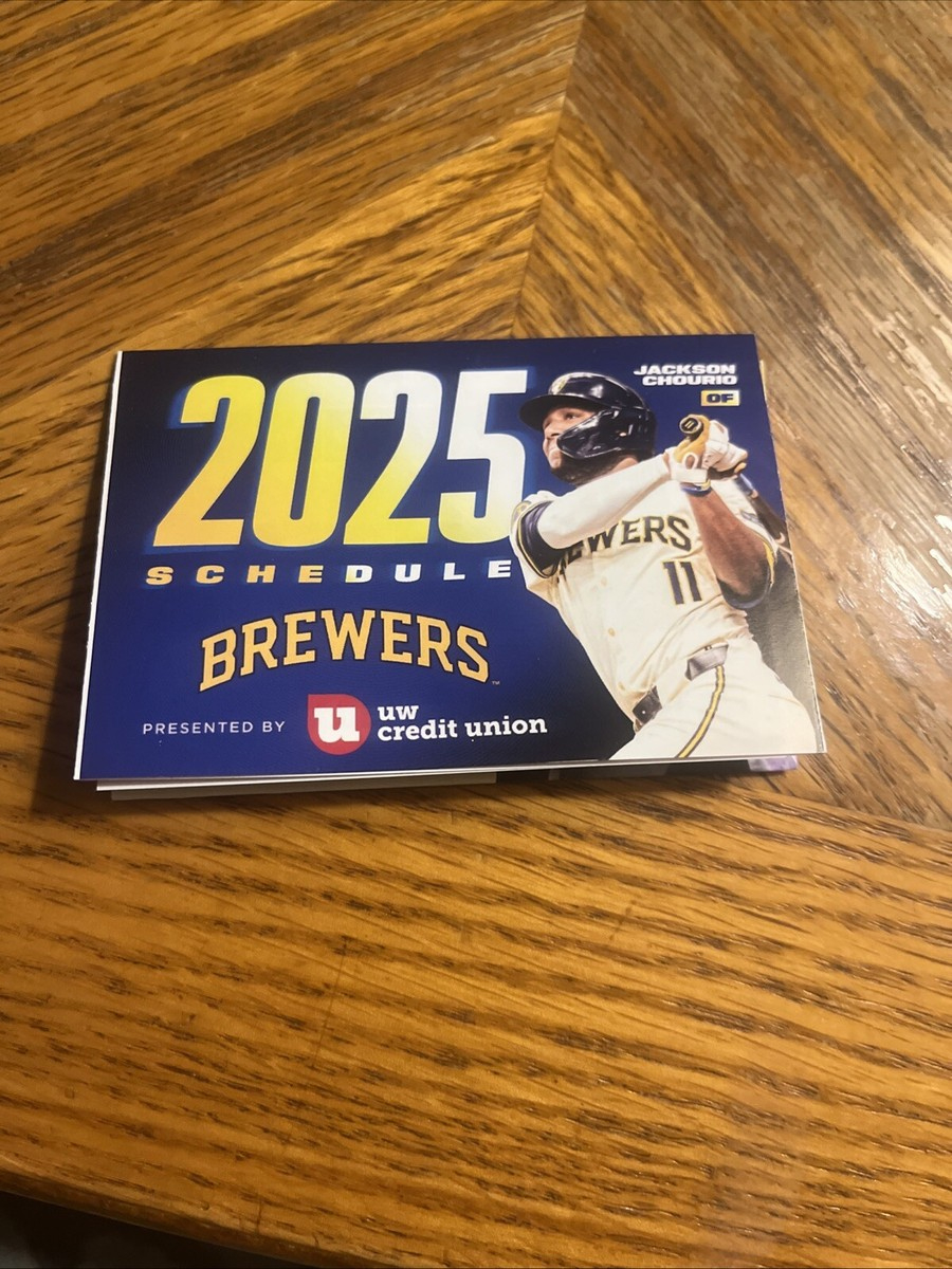 Milwaukee Brewers 2025 Pocket Schedule Featuring #11 Jackson in Mlb Milwaukee Brewers 2025 Calendar Printable