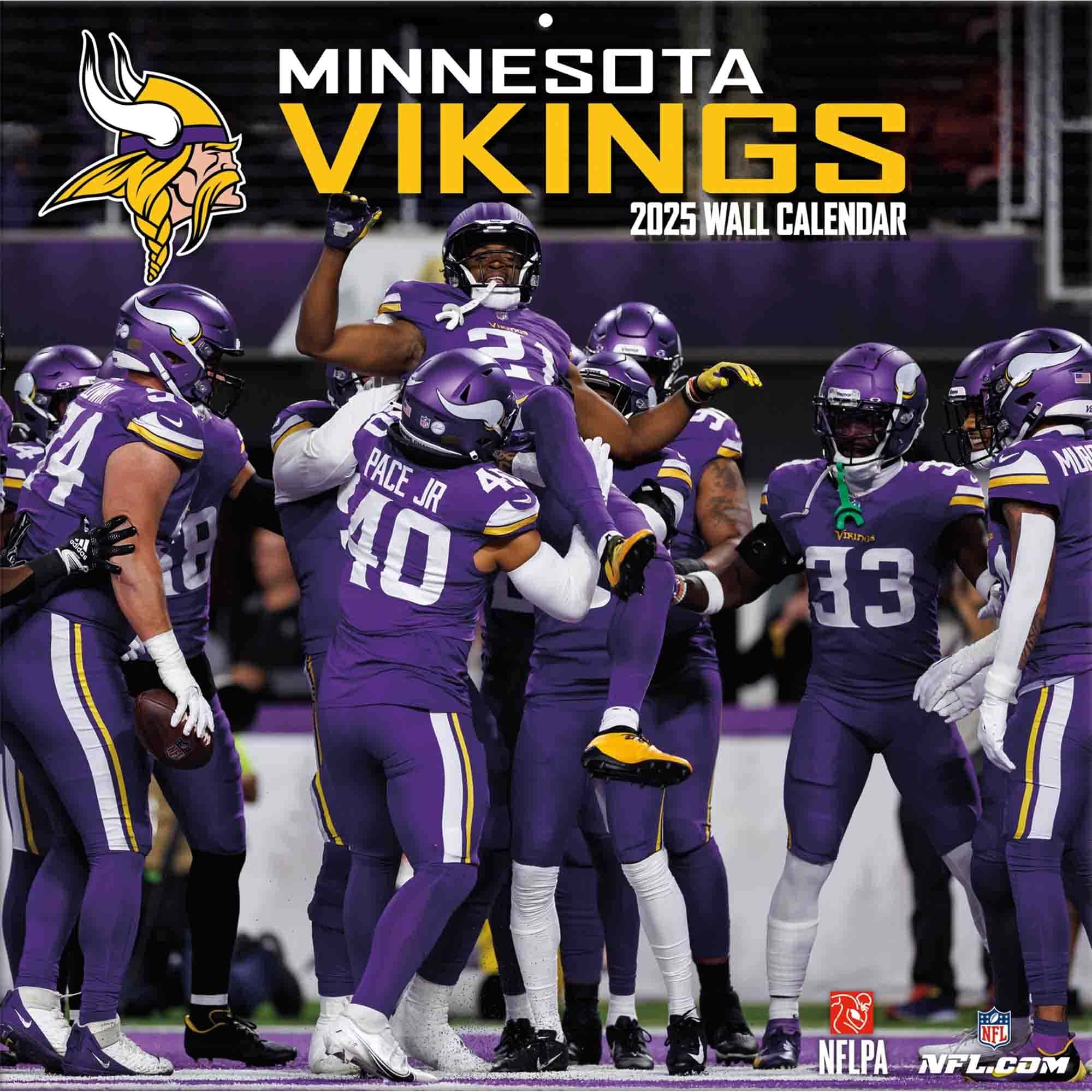 Minnesota Vikings 2025 Team Nfl Wall Calendar | Taass Fan Shop with Nfl Minnesota Vikings 2025 Calendar Printable