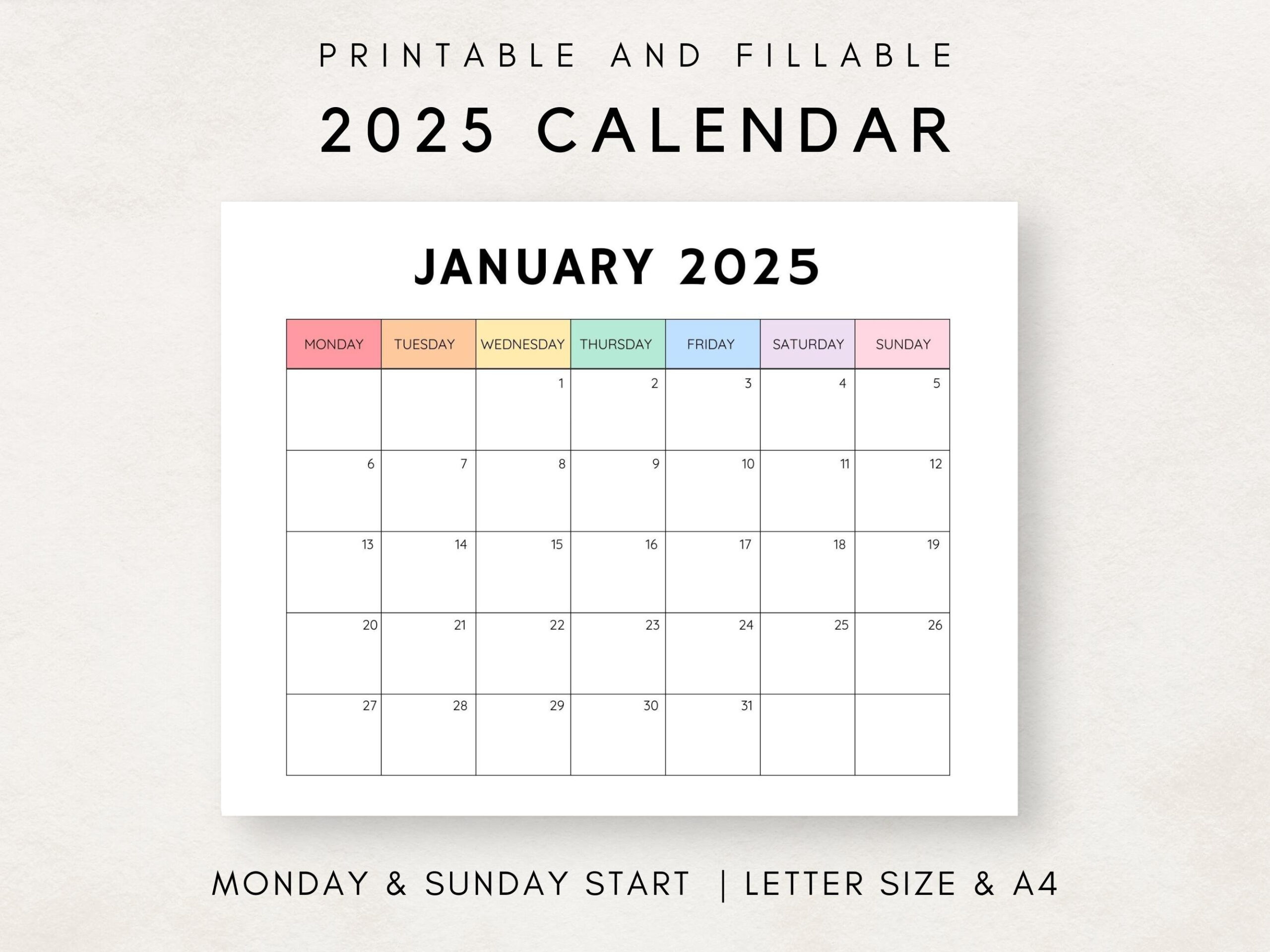 Monthly Calendar 2025, 2025 Calendar Printable, Blank Calendar for Bicycle Cards Art 2025 Calendar Printable