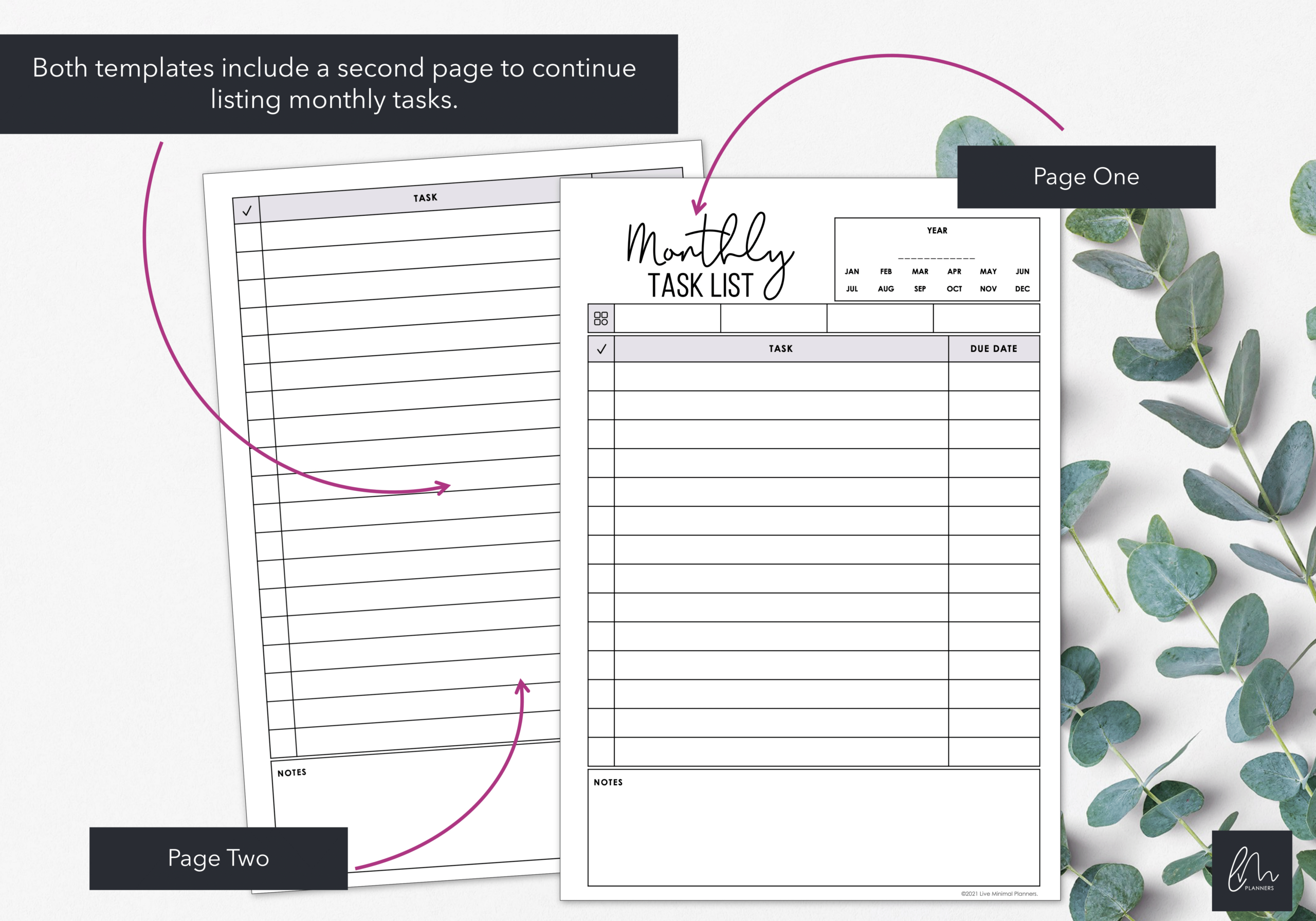 Monthly Task Retailer List Productivity Tracker Instant with regard to Grow Wild Triview 2025 Calendar Printable