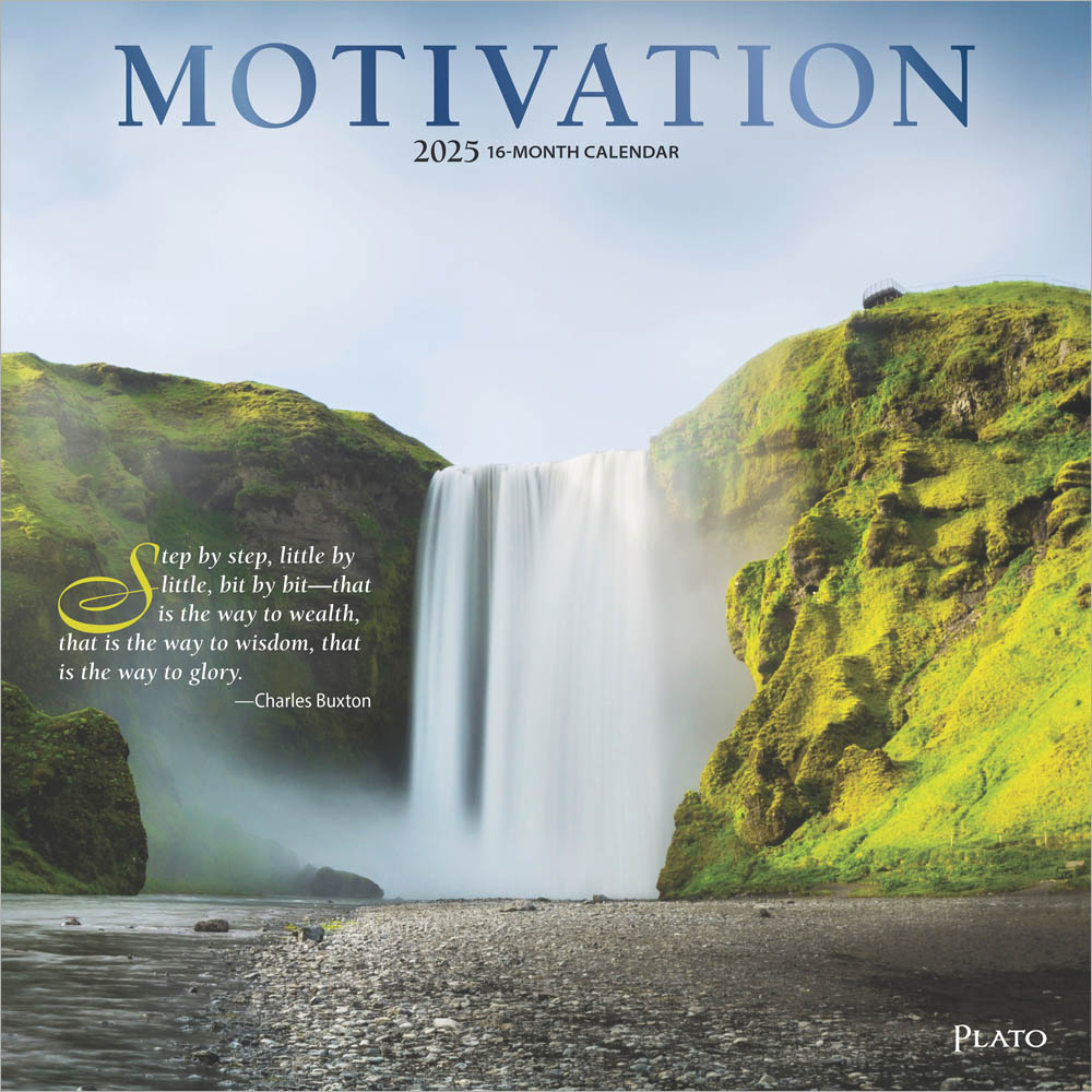 Motivation | 2025 12 X 24 Inch Monthly Square Wall Calendar | Foil throughout Inspiration Plato 2025 Calendar Printable