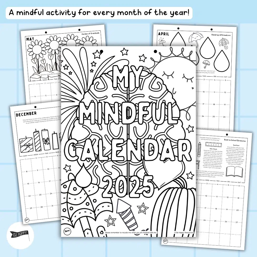 My Mindful Calendar 2025 - A Printable, Colourable, Calming throughout Everyday Calm 2025 Calendar Printable