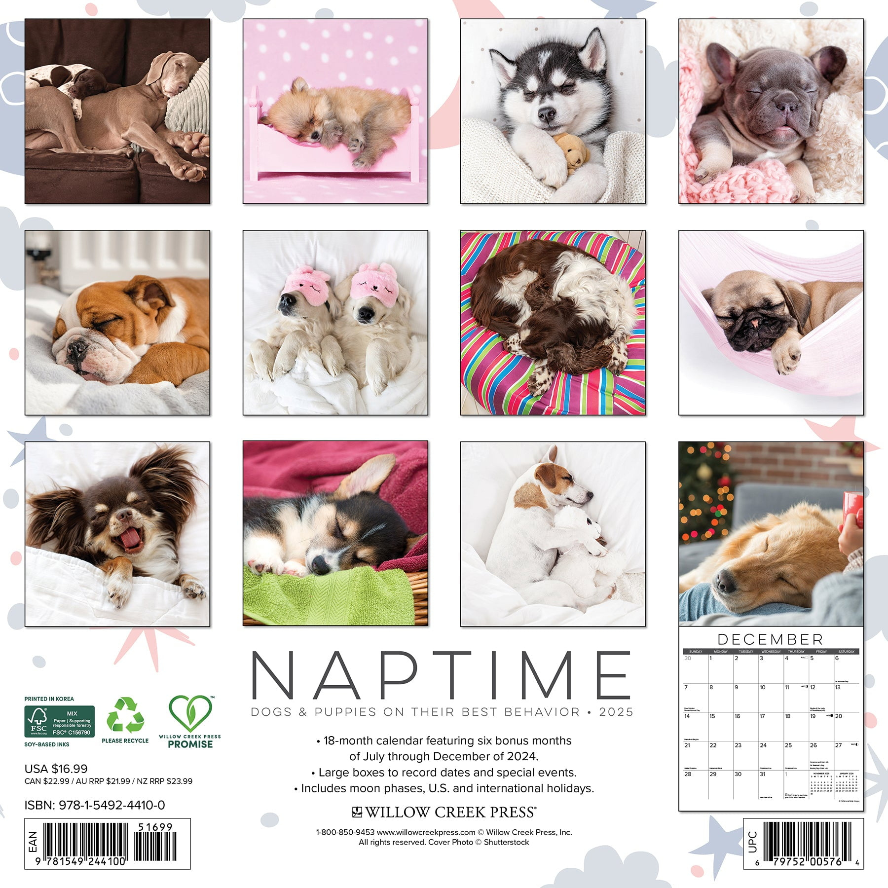 Naptime: Dogs &amp;amp; Puppies On Their Best Behavior 2025 Wall Calendar pertaining to Naptime Dogs 2025 Calendar Printable