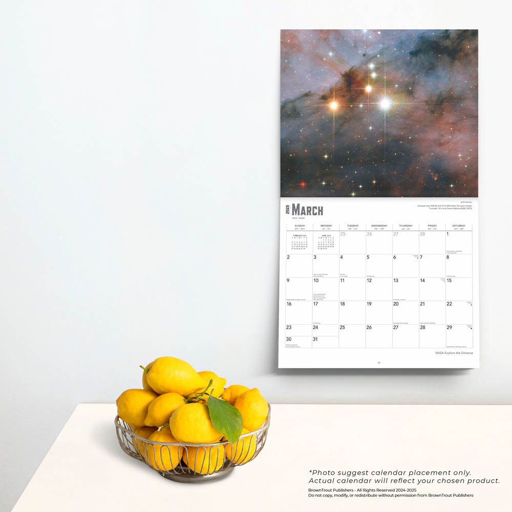 Nasa Explore The Universe | 2025 14 X 24 Inch Monthly Deluxe Wall regarding Nasa Explore the Universe Deluxe 2025 Calendar Printable