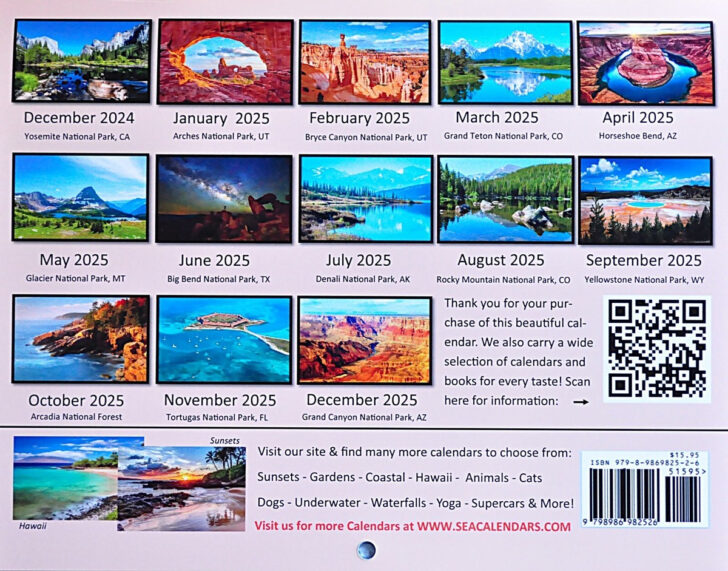 Yosemite Valley 2025 Calendar Printable