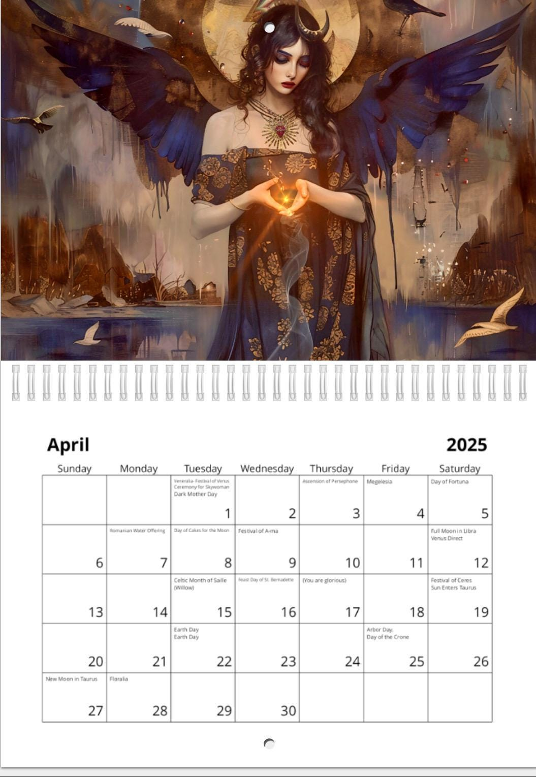 New: 2025 Calendar Of The Divine Feminine - Ships Free - Etsy in Women of Myth and Magic 2025 Calendar Printable