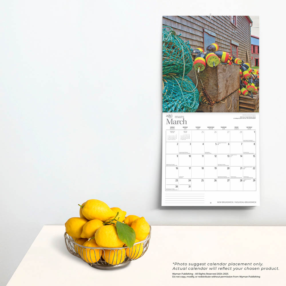 New Brunswick | 2025 12 X 24 Inch Monthly Square Wall Calendar pertaining to New Brunswick French 2025 Calendar Printable