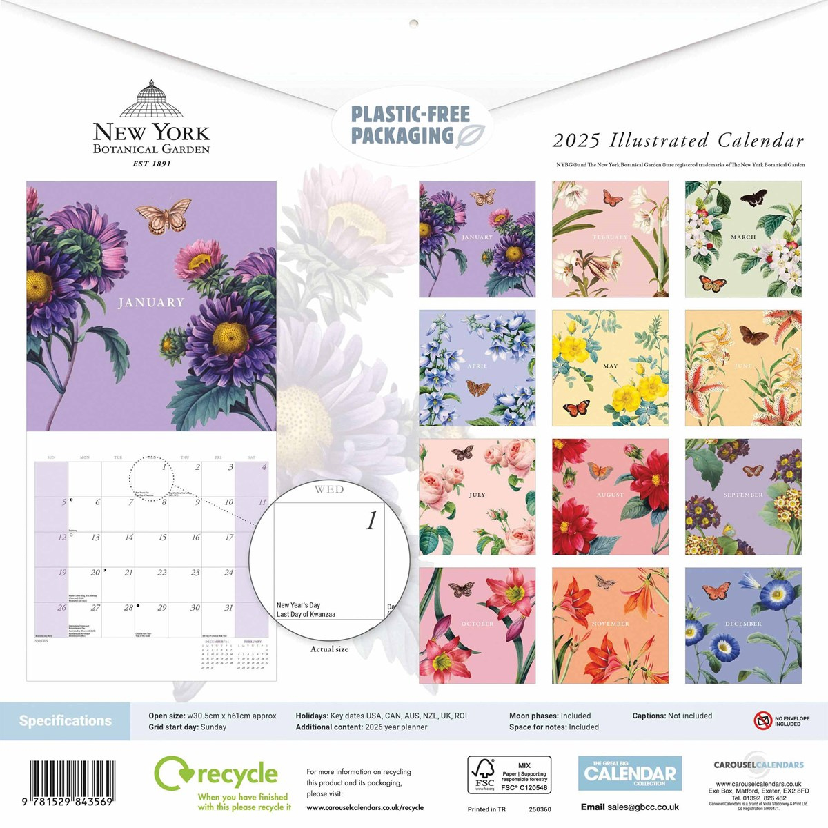 New York Botanical Garden Illustrated Calendar 2025 pertaining to New York Botanical Gardens Photo 2025 Calendar Printable