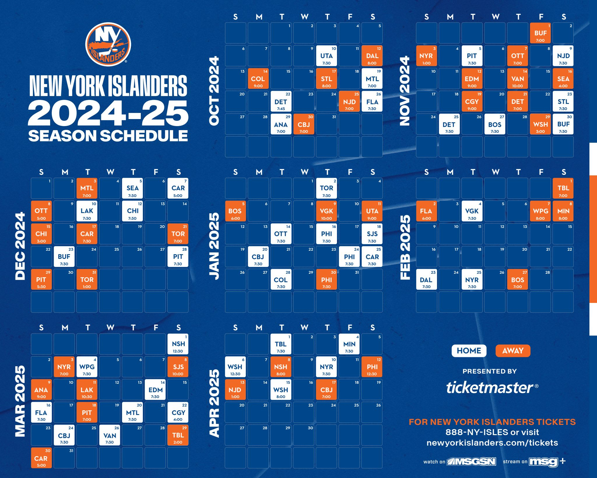 New York Islanders Schedule | New York Islanders intended for NHL New York Islanders 2025 Calendar Printable