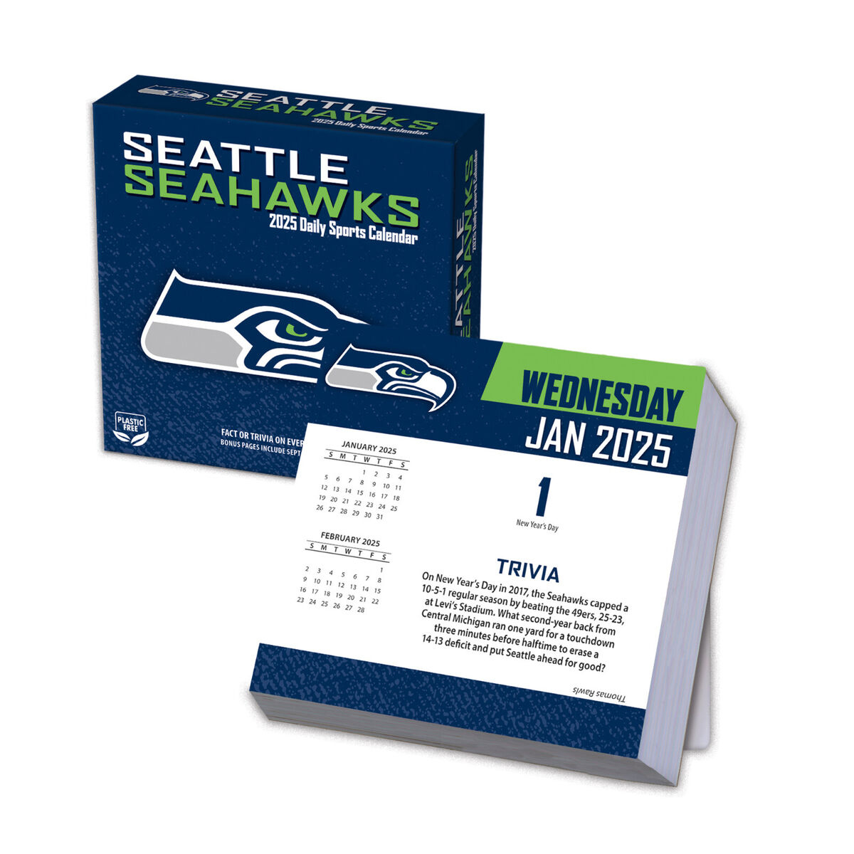 Nfl Calendar 2025 Seattle Seahawks Daily Box Daily Calendar Tear with regard to Seattle 2025 Calendar Printable