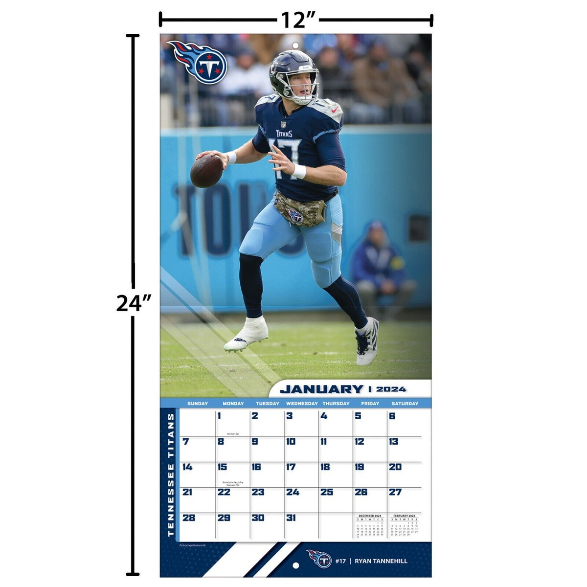 Nfl Tennessee Titans 2024 Wall Calendarturner Licensing 12&amp;quot; X inside Nfl Tennessee Titans 2025 Calendar Printable