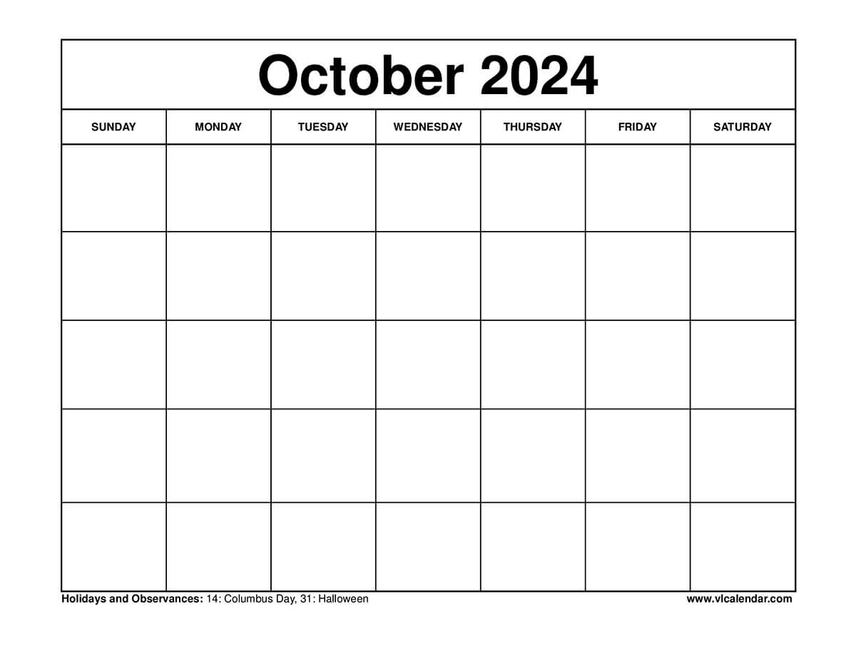 October 2024 Calendar Printable Templates With Holidays in Sooner State Oklahoma 2025 Calendar Printable