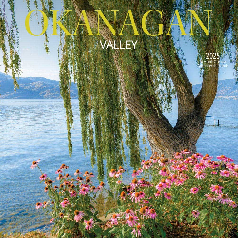 Okanagan Valley | 2025 12 X 24 Inch Monthly Square Wall Calendar in Okanagan Valley 2025 Calendar Printable