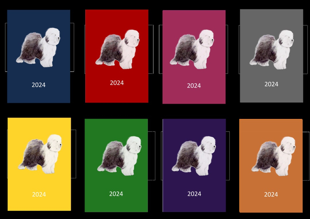 Old English Sheepdog 2025 Week Per View Diary Dog Show Dates within Just Old English Sheepdogs 2025 Calendar Printable