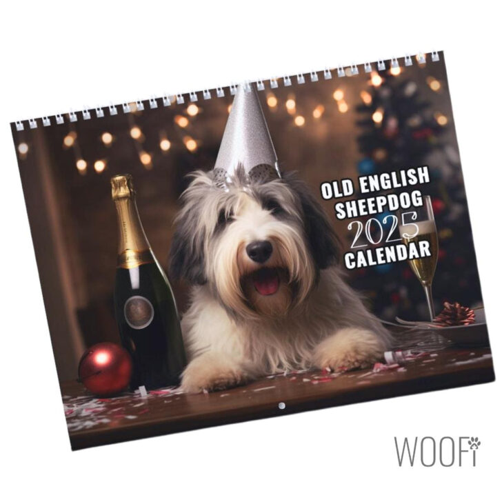 Just Old English Sheepdogs 2025 Calendar Printable